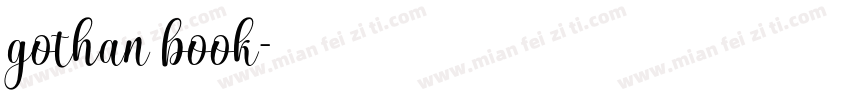 gothan book字体转换